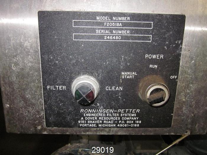Used Ronningen Petter F205 Backwashing Pressure Filter System #29019