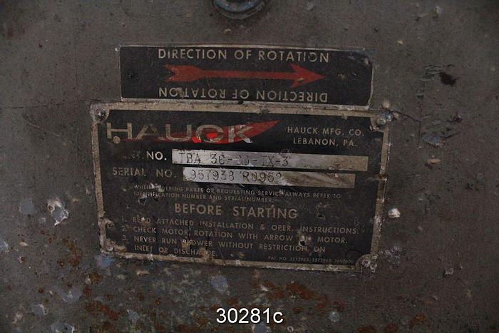 Used Hauck TBA-36-20-TX-3 Blower #30281