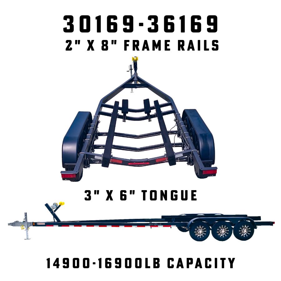 STEEL BUNK SERIES TRAILERSSingle & Tandem Axle Boat Trailers