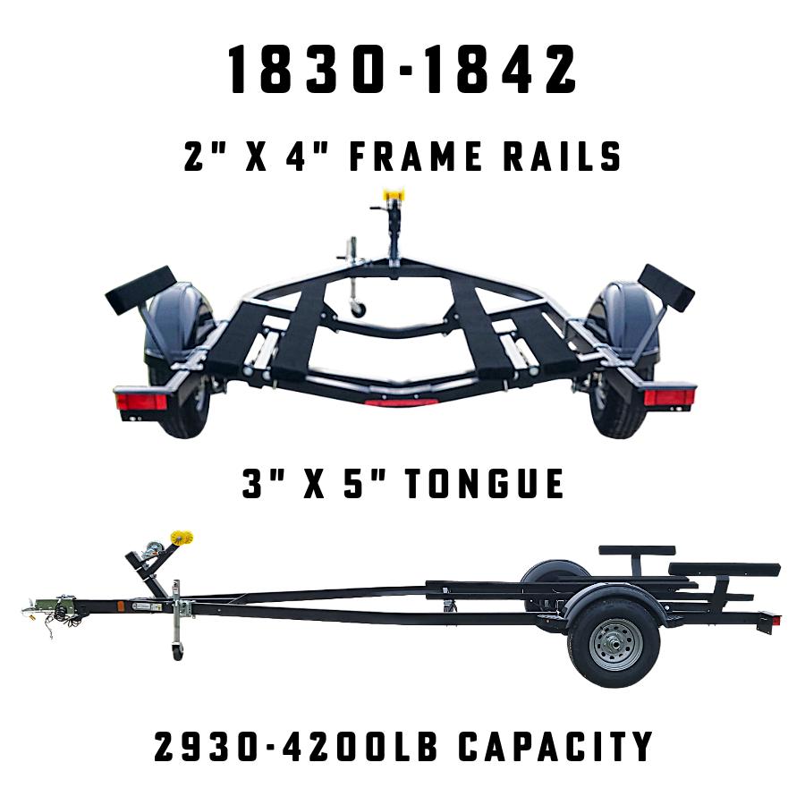 STEEL BUNK SERIES TRAILERSSingle & Tandem Axle Boat Trailers