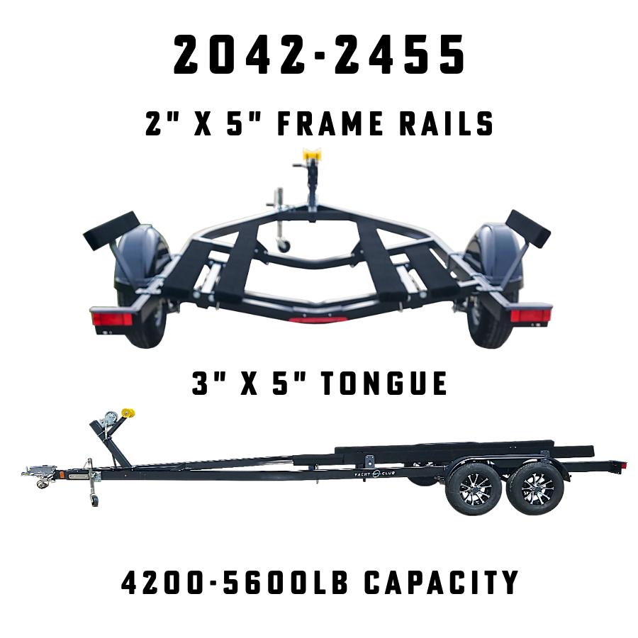 STEEL BUNK SERIES TRAILERSSingle & Tandem Axle Boat Trailers