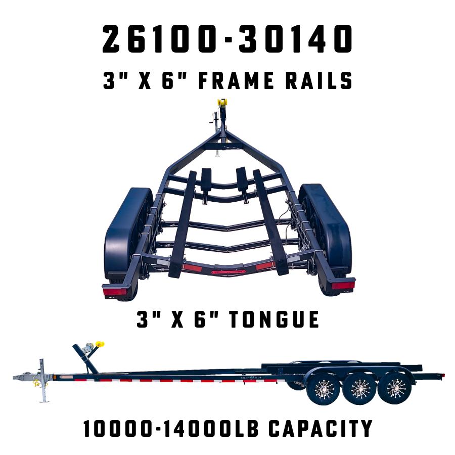STEEL BUNK SERIES TRAILERSSingle & Tandem Axle Boat Trailers