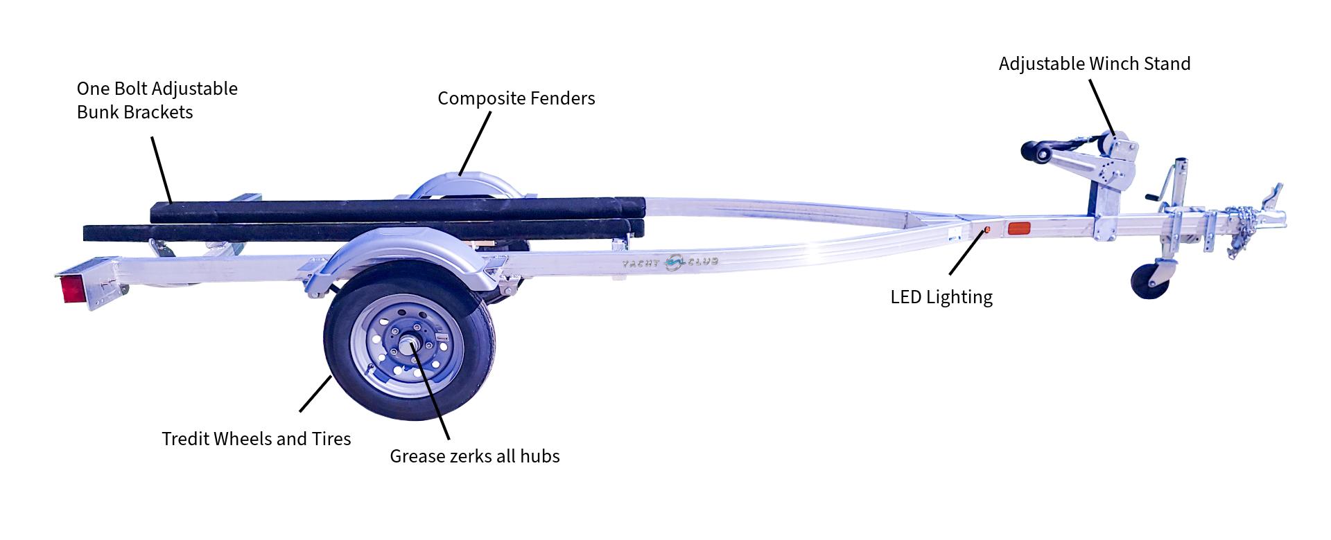 ALUMINUM PERSONAL WATERCRAFT TRAILERS