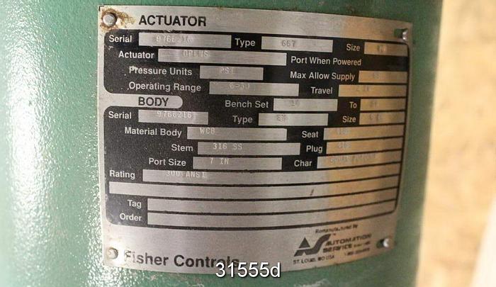 Used Fisher ET 6" Control Steam Valve #31555