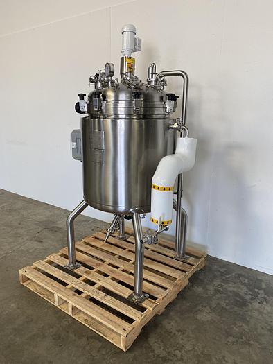 Used 2014 Allegheny Bradford 171 Liter Stainless Steel Jacketed Reactor 45 PSI w/ Agitator