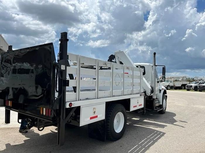 Used PM 12023 11,905 lbs Knuckle Boom on 2013 International 4300 Reg Cab Flatbed Truck - C83944