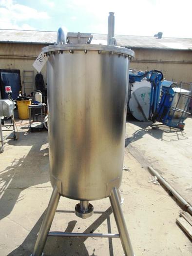 Used Tank, 125 Gallon, 316 Stainless Steel, 28" x 48", FT/DB, Internal Coils, #S742283