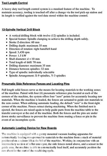 Used Weeke Vantech 480 with Infeed & Outfeed System