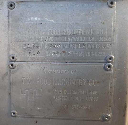 Used Mixer, Ribbon, 90 CF, 304 S/st, AFECO, 10 HP #S743650