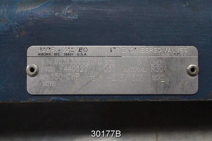 Used Fabri F440527 8" Hand Operated Knife Gate Valve (Stainless Steel) #30177