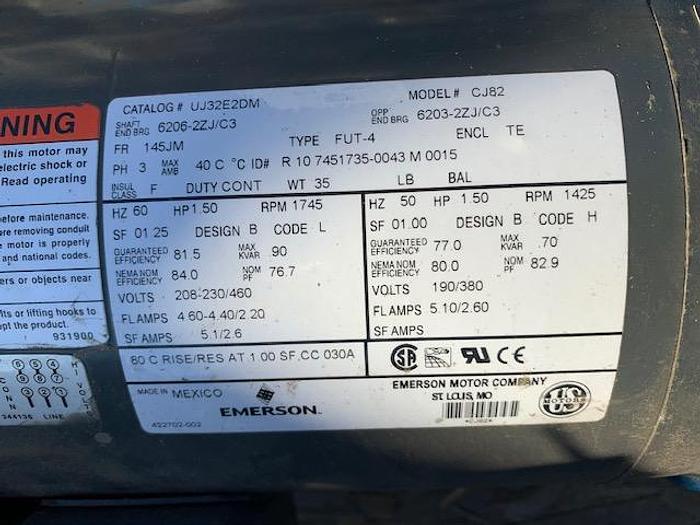 Used Summit Model CC 1.5 x 2" Mild Steel Centrugal Pump