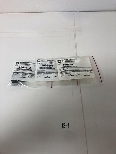 (3) Cookson Electronics 90 Degree Elbow 1/4” NPT Male 1005692 * Fast Shipping!