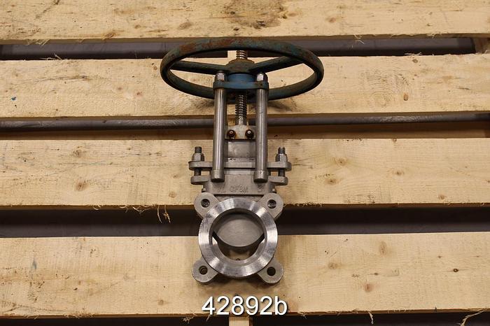 Used Trueline 3" Hand Operated Knife Gate Valve #42892