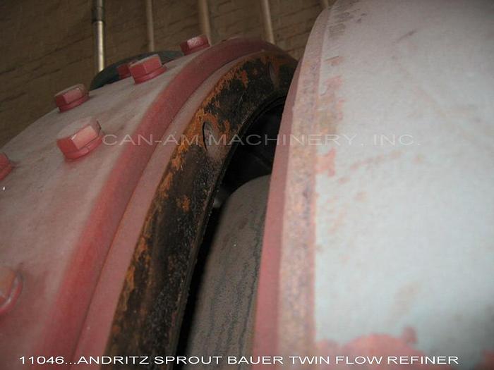 Refurbished Sprout Waldron R42EMAII Twin Flow Refiner, 42", Electro-Mechanically Actuated, Recently Rebuilt, With Guards, Coupling, Pedestal Controls #11046