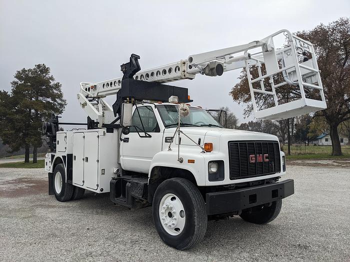 Used LOOK! 2002 GMC 7500 T40C Cable Placer Bucket Truck