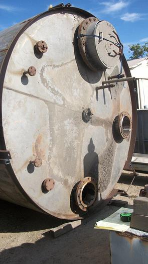 Used Tank, 7,500 Gallon, 304 S/st, Jkt, 9'10" x 13'6", DT/FB #S741888