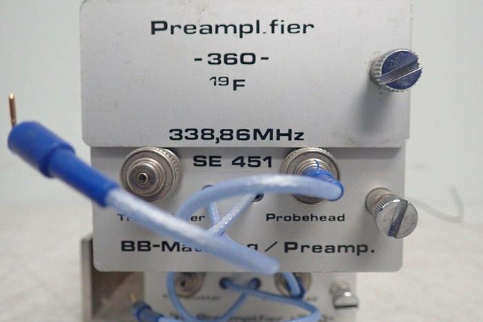 Used Bruker? Type AMX Preamplifier 360 19F 338,86 MHz, SE 451 BB-Matching, 1H Preamp.