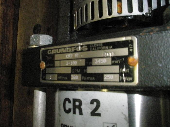 Unused Pump, Centrif., 3 HP, S/st, 1-1/2", Grundfos, #C743996