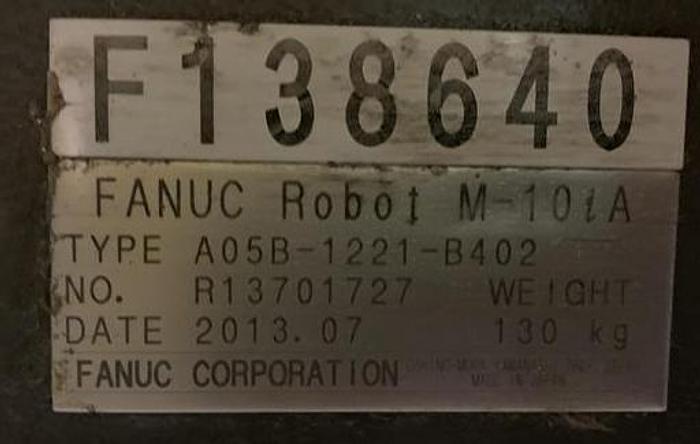 Used FANUC M10iA 6 AXIS CNC ROBOT WITH VISION CONNECTIONS AND R30iB CONTROLLER