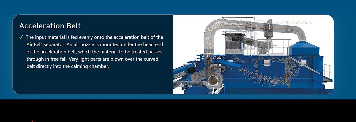 Used 2014 BRT Hartner BBS16 Curved Belt Air Separator Windsifter