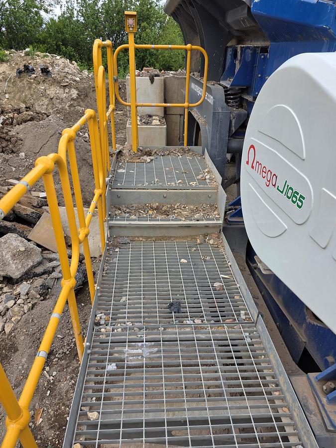Used Omega J1065S Semi Mobile Jaw Crusher