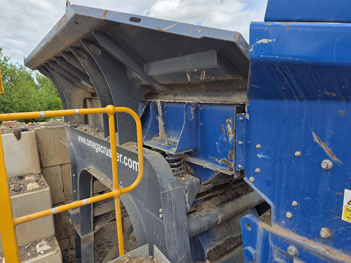 Used Omega J1065S Semi Mobile Jaw Crusher
