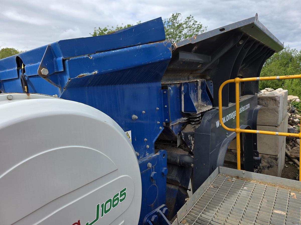 Used Omega J1065S Semi Mobile Jaw Crusher