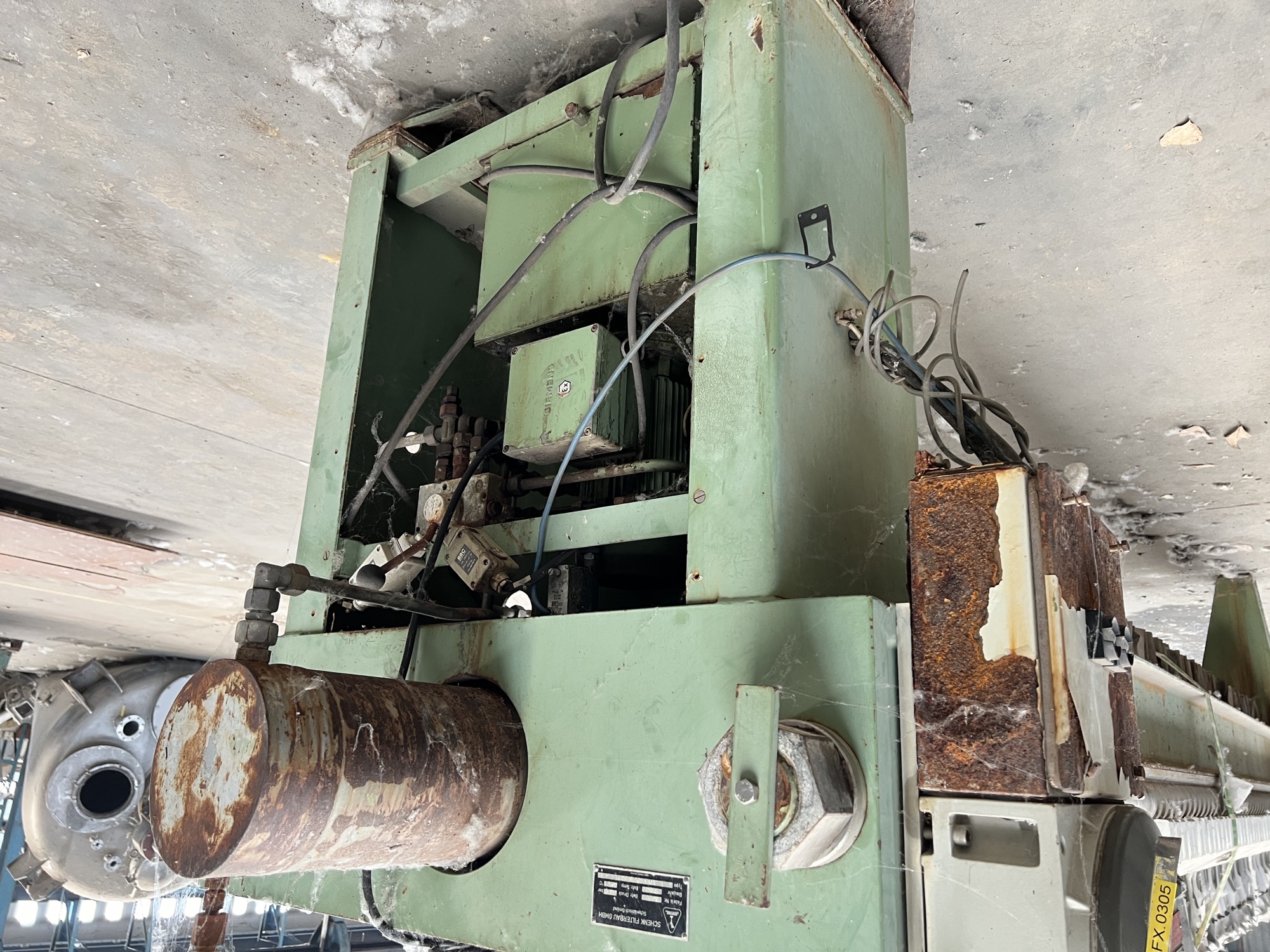 Usato 1985 Filtro pressa SCHENK 42 m2 con piastre in polipropilene KFP800/50