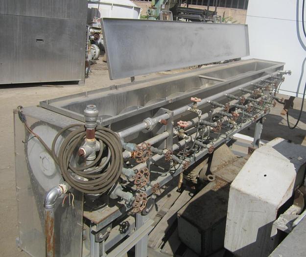 Used Blancher, Screw, 9" x 8', 316 Stainless Steel, Rietz, Thermascrew, Steam #S739222