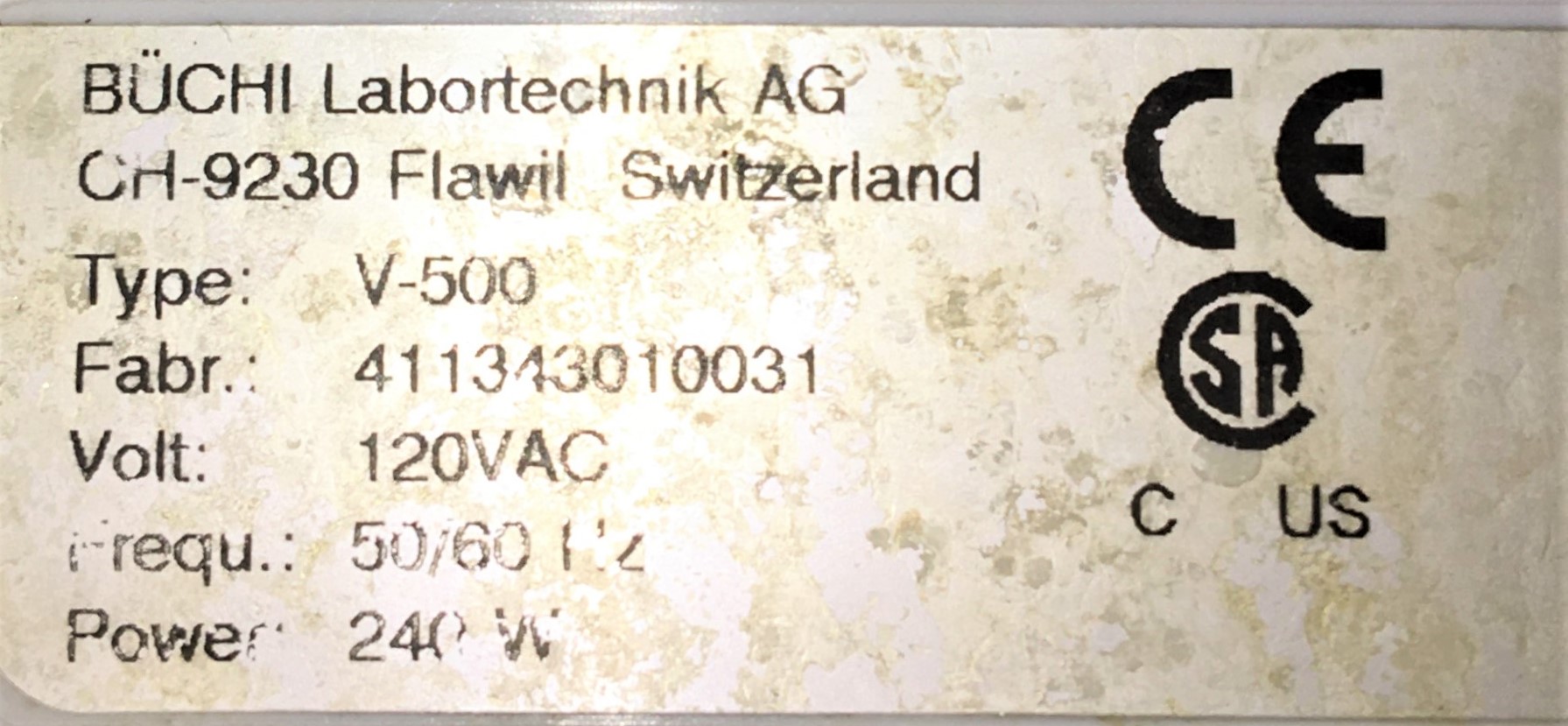 Used Buchi V-500 Diaphragm Vacuum Pump