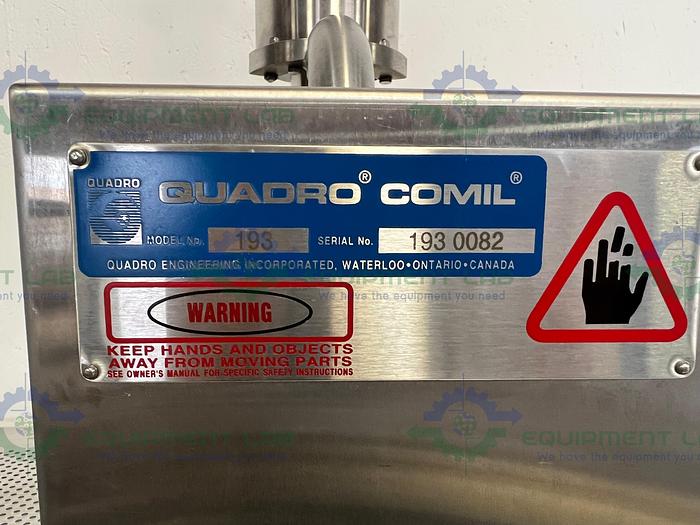 Used Quadro Engineering  193AS Quadro Comil Stainless Steel Bench Top Grinder