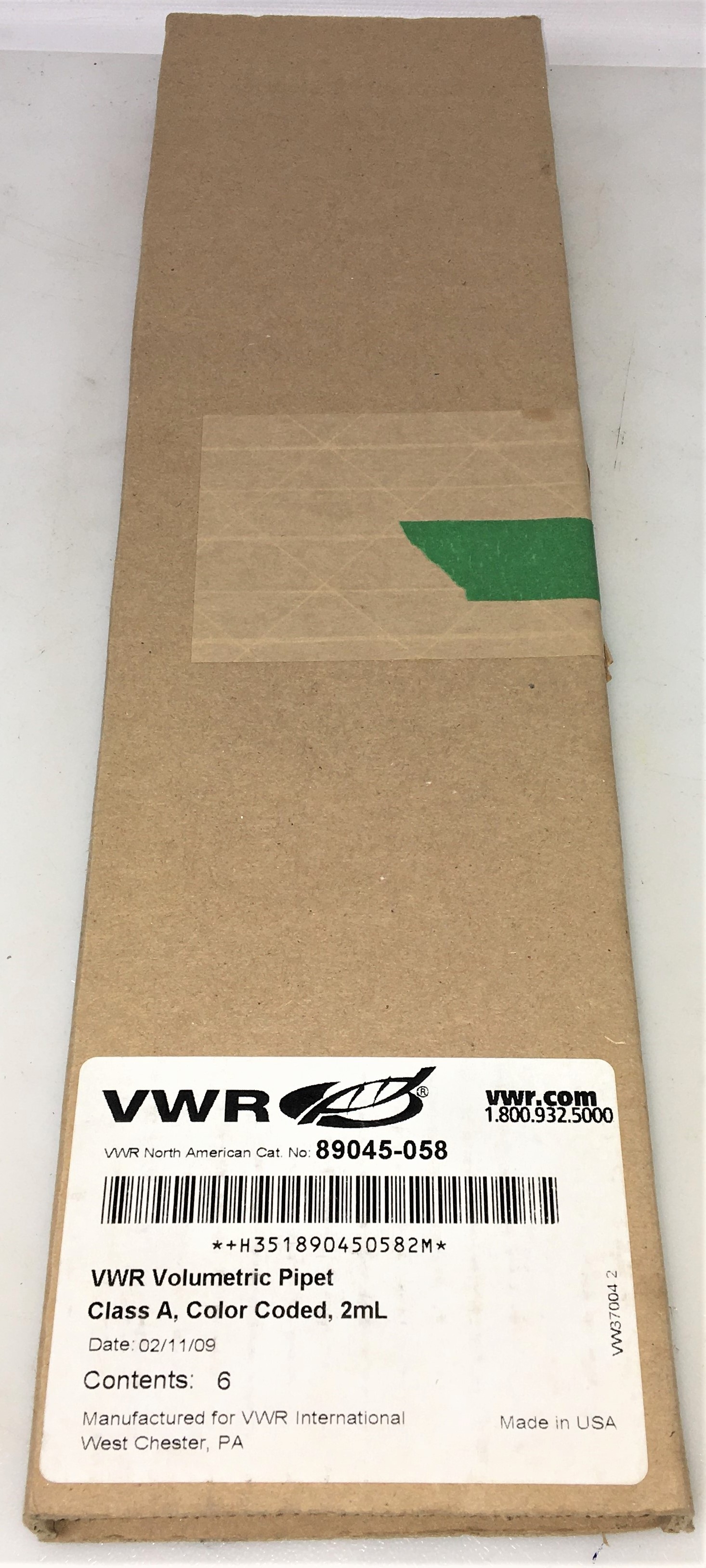 New Open Box Kimble 37004-2 KIMAX-51 Volumetric Pipet, Class A - 2mL (Pack of 6)