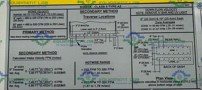 Used Baker SterilGARD III SG603A - Class II Type A2 Biological Safety Cabinet