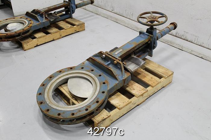 Used Dezurik 16" Hand Operated Knife Gate Valve #42797
