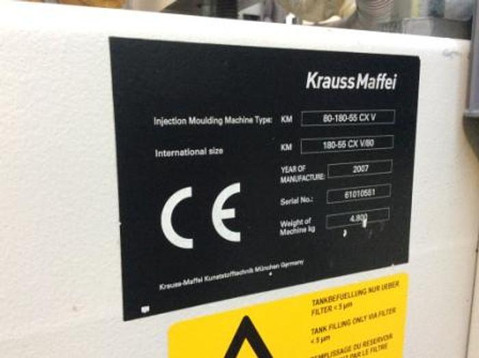 Used 2007 KraussMaffei 80-180-55 CX V