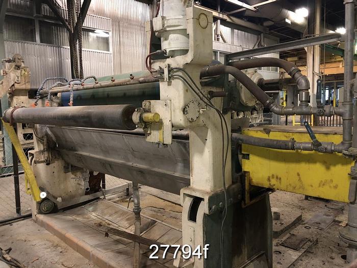 Used Manchester Vertical Size Press, 98" Face Rolls. #27794