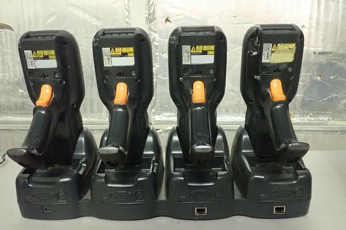 Used (22) Datalogic FalconX3+ FalconX4 Handheld Barcode Scanners w/ (5) 4-Slot Docks 783555042212