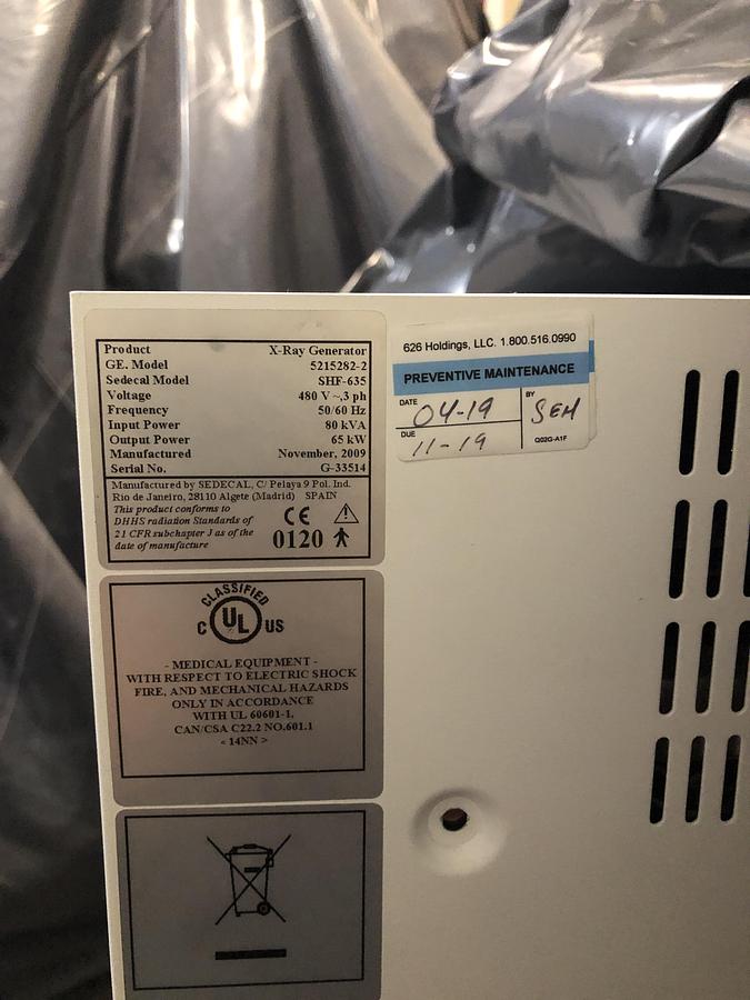 Used 2008 GE Definium 5000