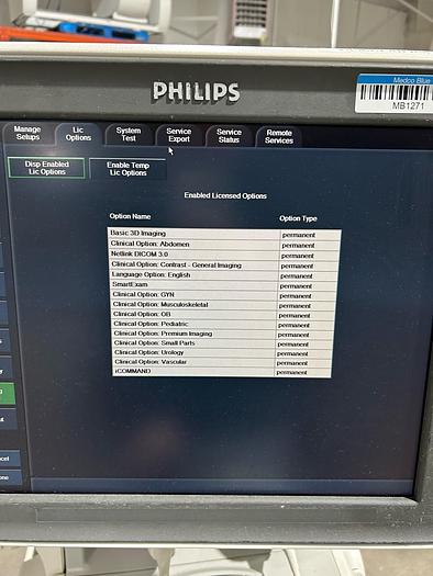 Used Philips IU22 Ultrasound w/ 2 Probes