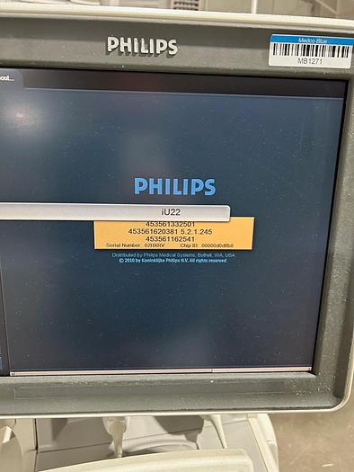 Used Philips IU22 Ultrasound w/ 2 Probes