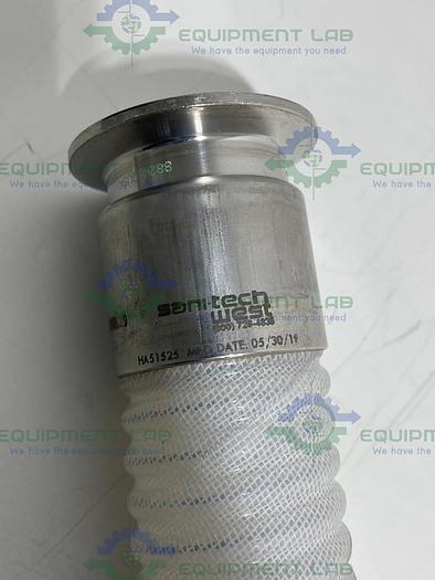 Used Sani Tech  45" Silicone Hose w/ 2" Sanitary Fitting