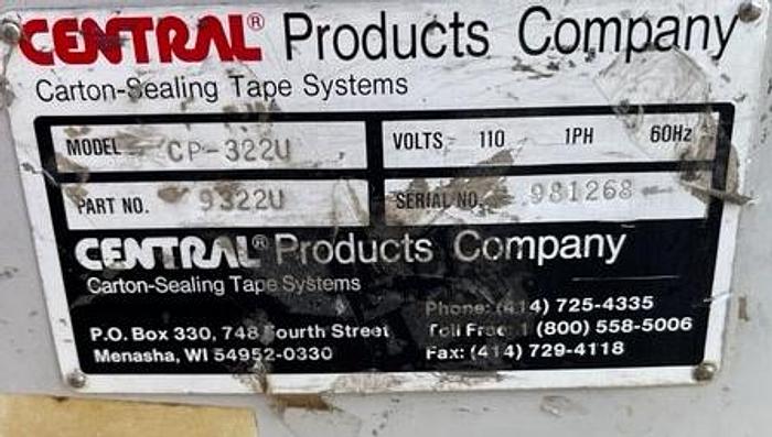 Used Central Products Case Taper - Sealer Model CP322U