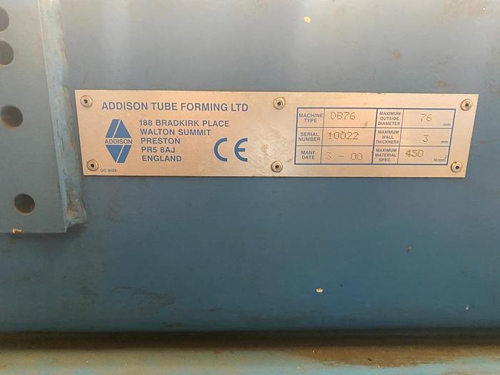 Used 2000 Addison DB76 CNC Tube Bending Machine