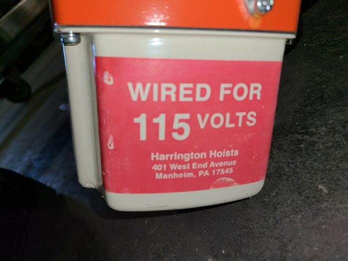 Used Carpenter Harrington Crane Hoist 1000 Lbs Capacity CLEAN ROOM Medical Stainless