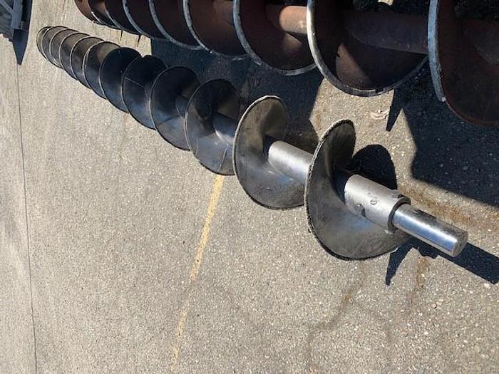 Used 15' Long x 15" Diameter Stainless Steel Auger Screw with Brushed Flights