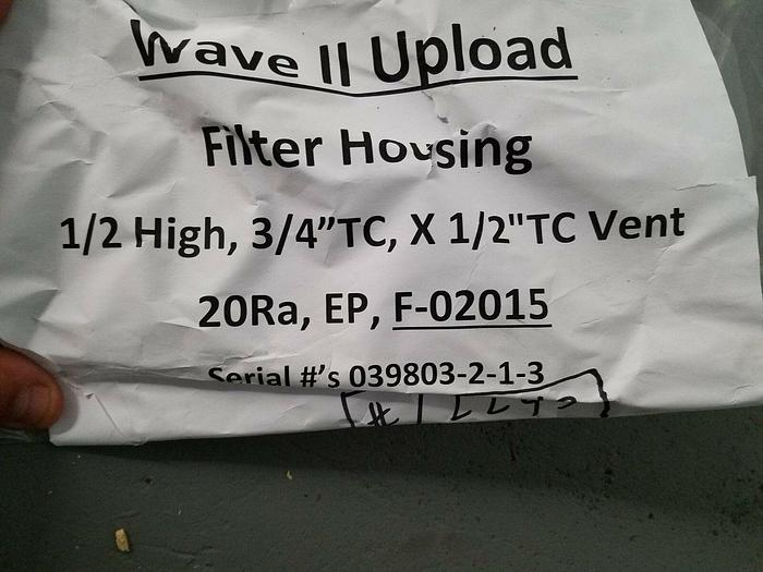 ABC Filter Housing 1/2" H 3/4"TC X 1/2" TC Vent Medical Pharmaceutical