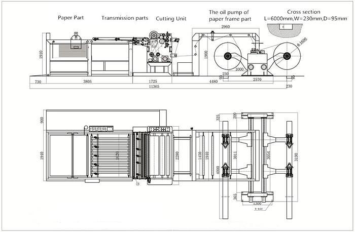 Roll To Sheet Paper Cross Cutter Web Paper Cutting Machine 