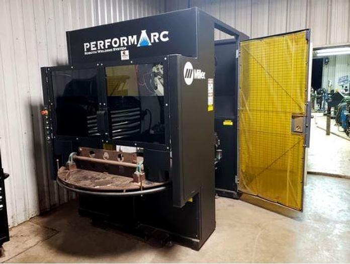 2013 MILLER PERFORMARC PA250M ROBOTIC WELDING CELL, PANASONIC TA-1000 6-AXIS ARTICULATED ROBOT ARM, 6 KG PAYLOAD MILLER PERFORMARC PA250M ROBOTIC WELDING CELL