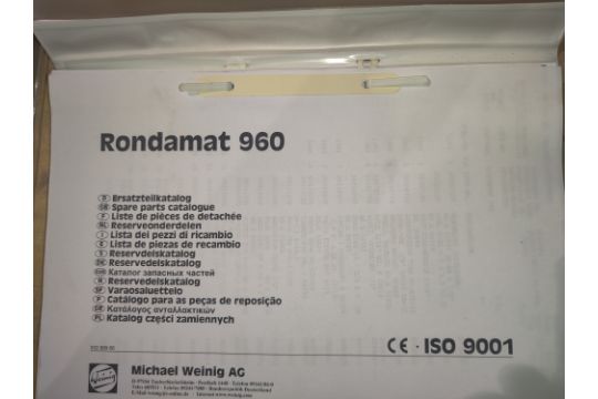 Used 2001 Weinig Rondamat 960 Profile Grinder