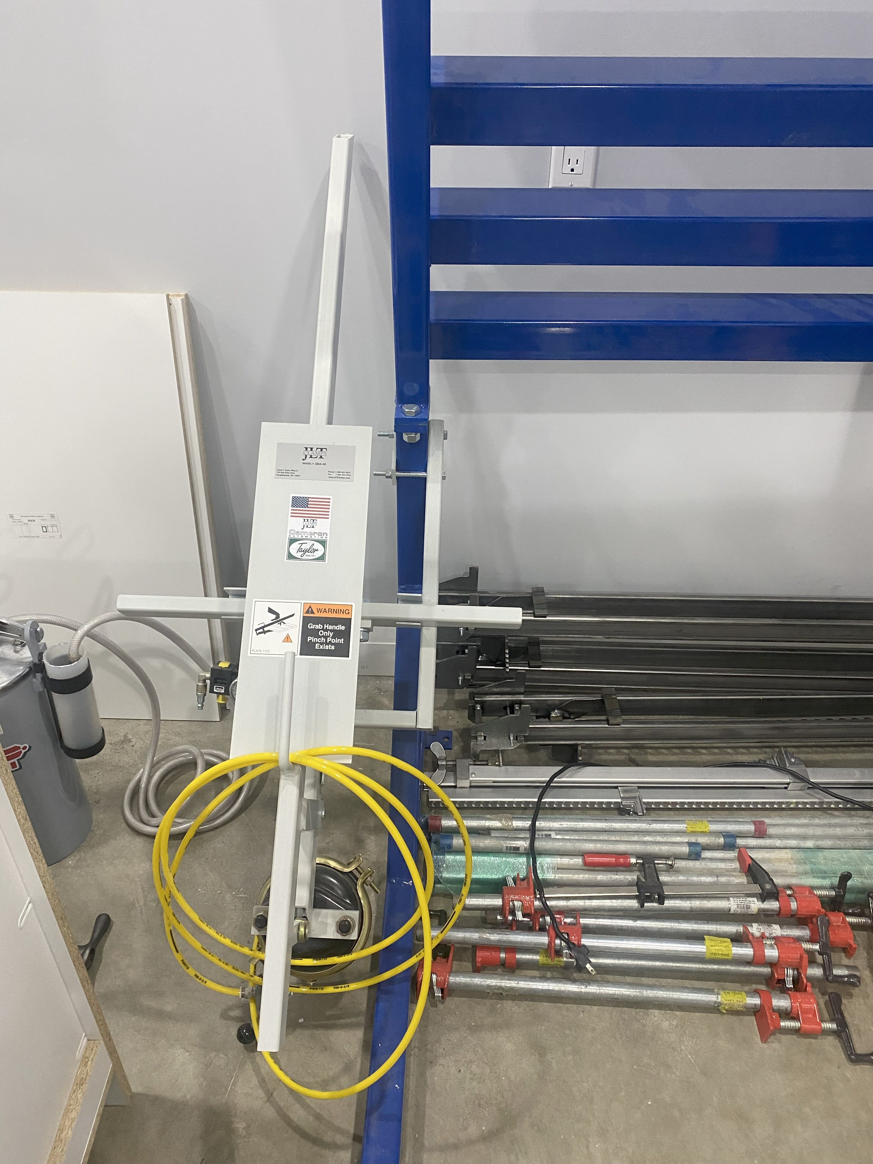 Used JLT - Taylor Rotary Clamp with Pneumatic Panel Flattener